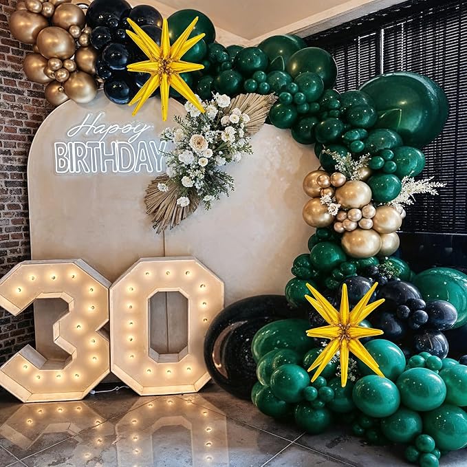 Dark Green and Black Balloon Arch Kit - Image 5