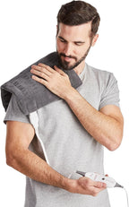 Sunbeam Premium Sunbeam Heating Pad with Compact Storage, Standard Size, Gray