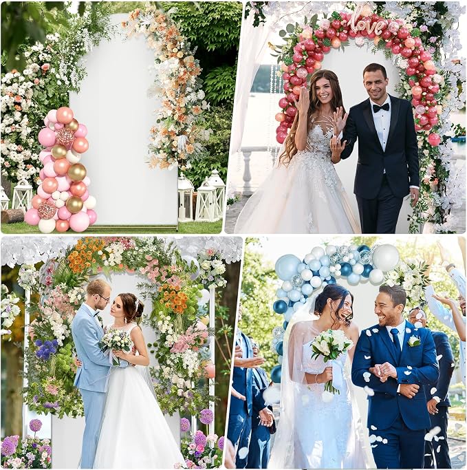 7.2FT Metal Arch Backdrop Stand and Cover Set, Balloon Arch Stand - Image 2