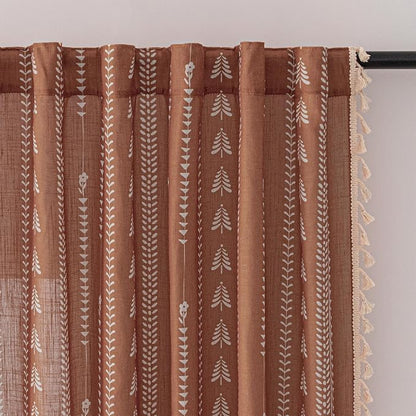 Boho Terracotta Curtains by MEETSKY