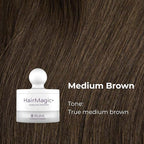 Rumi Cosmetiques HairMagic+ Root Touch Up Powder – Instant Gray Hair Coverage & Hairline Filler – Water-Resistant, Natural Finish, Nourishing Formula with Argan Oil & Vitamin E (Medium Brown)
