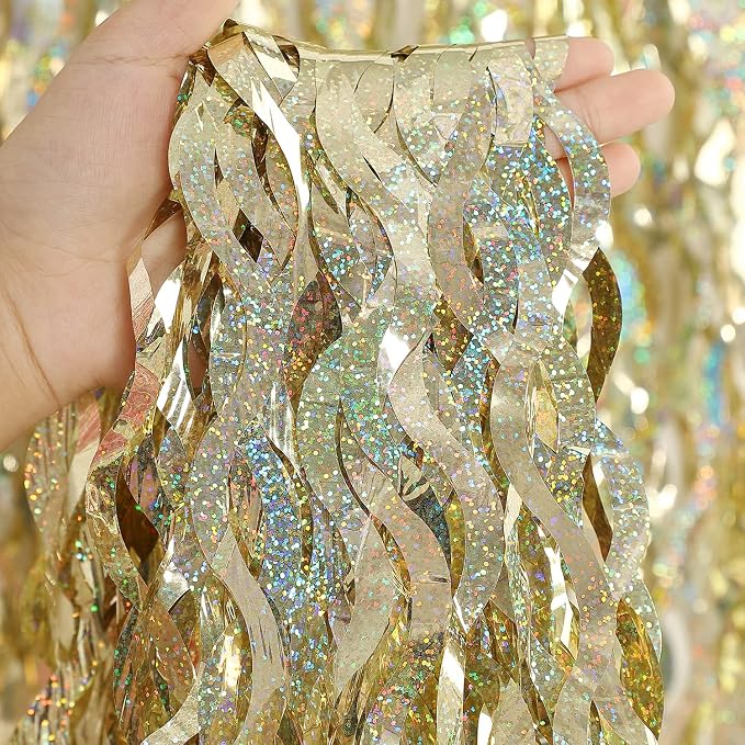 Champagne Gold Foil Fringe Backdrop - Image 2