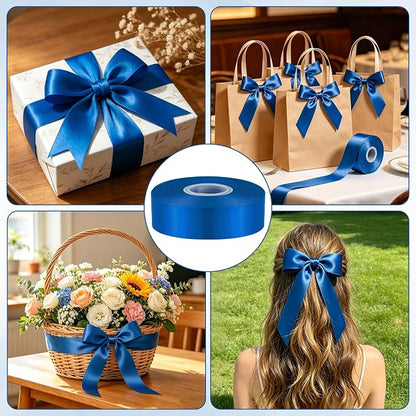 1In 30Yards Royal Blue Satin Ribbon - Image 4