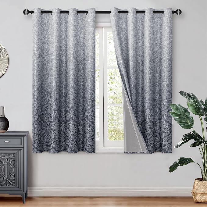 DWCN Grey Full Blackout Curtains by DWCN