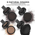 ELEVATE Hair Line Powder Instantly Conceal Hair Loss for Thinning Areas - Shadow Makeup - Root Cover Touch Up with Puff Touch - Instant Gray Coverage for Men and Women (Dark Brown)