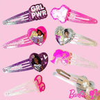 LUV HER Barbie Hair Clips for Girls Snap Clips 8 Pack Multi Color Ages 3+