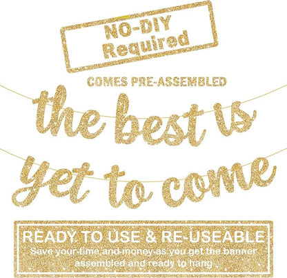KatchOn Glitter The Best is Yet to Come Banner 10 Feet | No DIY, 2026 - Image 4