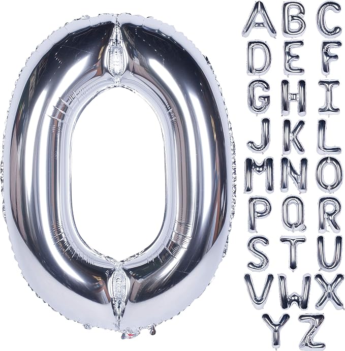 Letter Balloons 40 Inch Giant Jumbo Helium Foil Mylar Silver O | by Exquisitehighqualitypartydecorationstomeetyoureveryneed%EF%BC%81