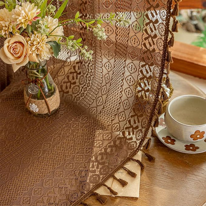 Sutuo Home Dark Coffee Boho Curtains 84 inches Long - Image 6