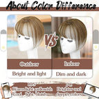 Hair Toppers for Women Real Human Hair - 360° Coverage Brown Clip In Topper with Bangs for Thinning Hair Upgraded 4×6 cm Silk Base Ideal for Everyday Use