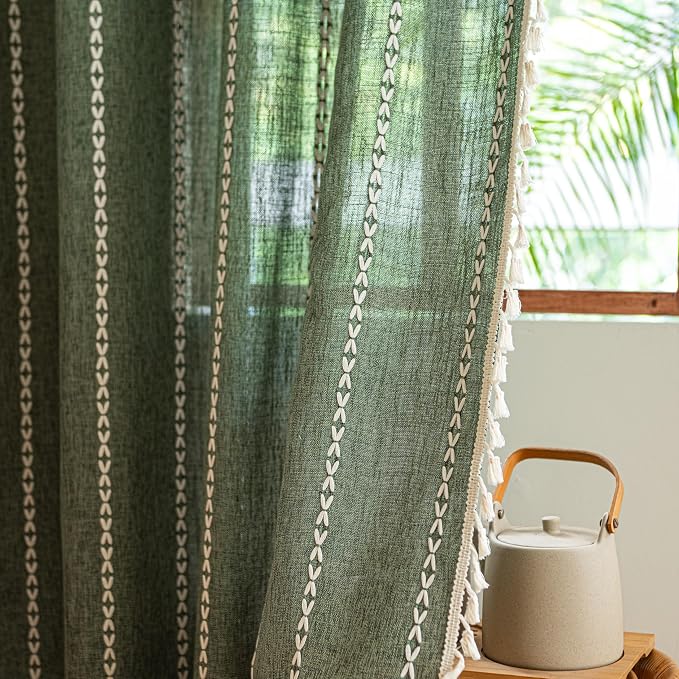 Sutuo Home Boho Kitchen Curtains - Image 9