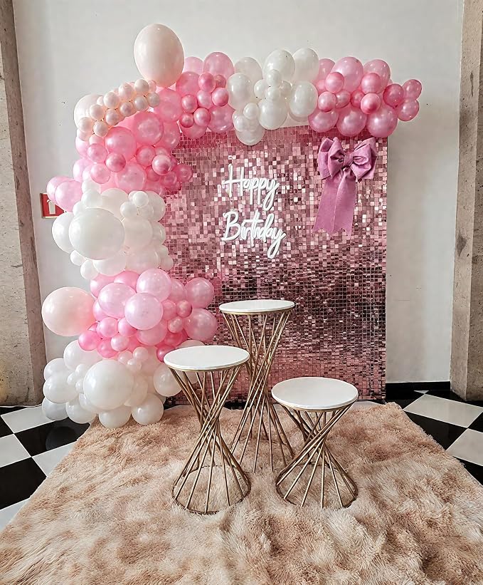 Pink Shimmer Wall Backdrop, 24 Panels, 6x4 Ft Photo Backdrop | wedding backdrop - Image 3
