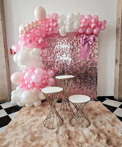 Pink Shimmer Wall Backdrop, 24 Panels, 6x4 Ft Photo Backdrop | wedding backdrop - Image 3