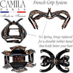Camila Paris CP3866 French Octopus Hair Clip for Women Thick Hair and Long Curly Wavy Hair, Girls Hair Claw Clips, Styling Claw Clip for Thick Hair, Strong Hold No Slip Grip, Made in France