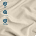 Bare Home Microfiber Pillow Cases - King 20x40 - Cooling Pillowcases - Double Brushed - Easy Care - Envelope Closure (King Pillowcase Set of 2, Sand)