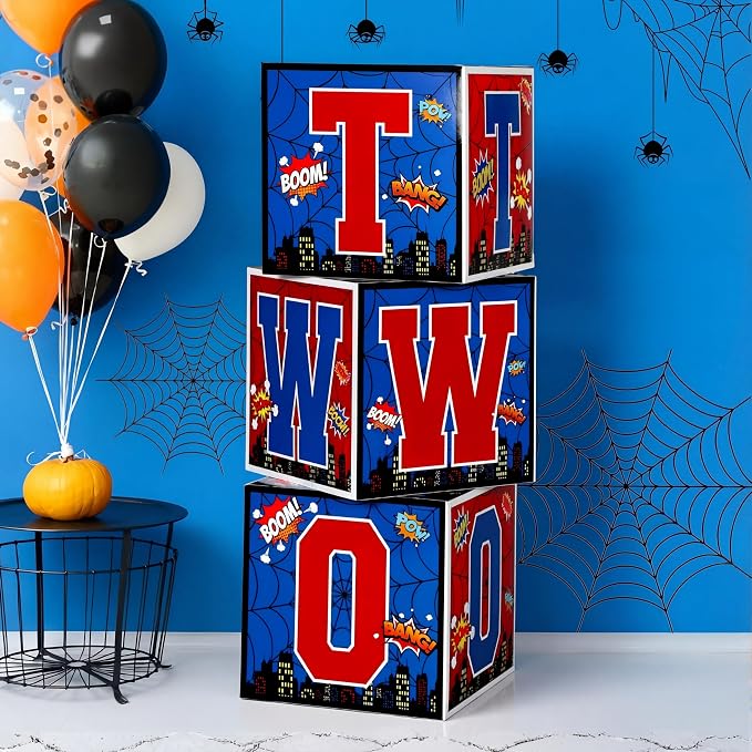 Feifeiya Spider Birthday Party Decor Second Birthday Decorations Two Balloon by Feifeiya