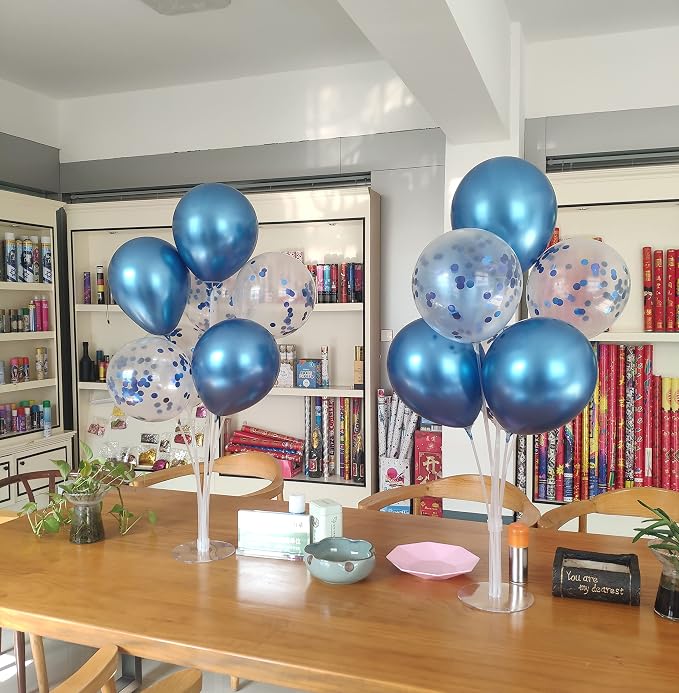 ZJDHPTY 4Set Blue Balloon Stand Table Centerpieces Party Decor | Blue Balloons - Image 8