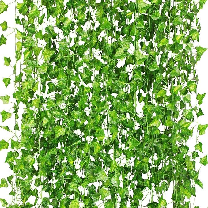 36 Pack 252Ft Artificial Ivy Garland, 1.5-1.8 Inch Diameter, 7 FT Long Vines by CQURE