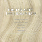 GOO GOO Clip in Hair Extensions Real Human Hair, Remy Human Hair Extensions Clip ins for Women, Natural Human Hair, 14inch 150g 9Pcs, 17A/60A Ash Blonde Highlighted Platinum Blonde