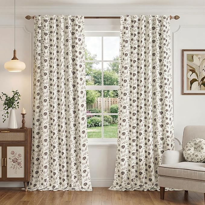 Beauoop Floral 100% Blackout Curtains - Image 2