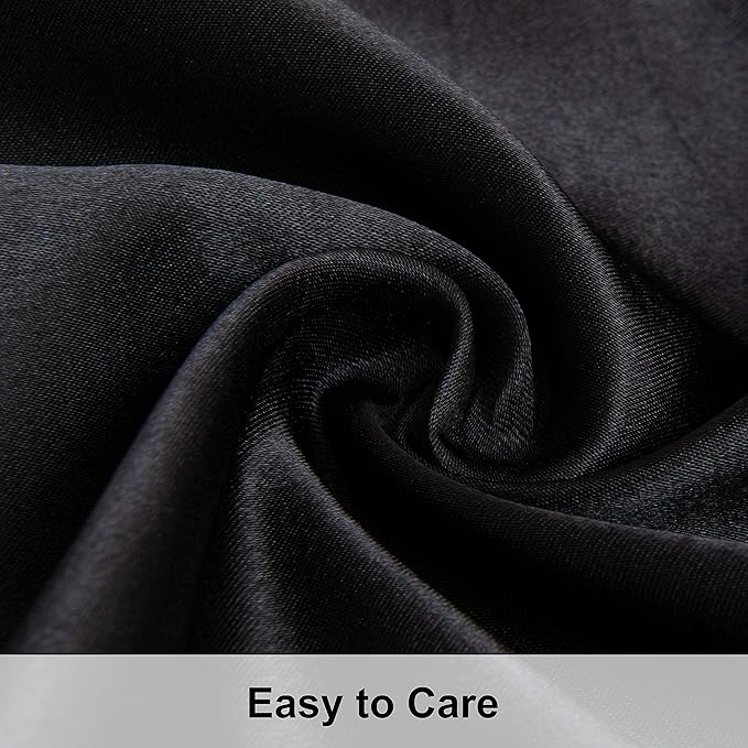 NTBAY 12 Pack Satin King Pillowcases for Hair and Skin, Luxurious and Silky Pillow Cases with Envelope Closure, 20 x 36 Inches, Black