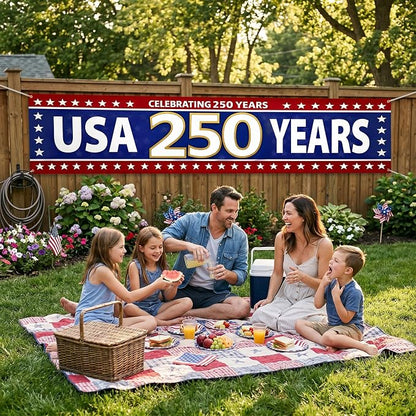 USA 250th Anniversary Banner 2x10ft - Image 7