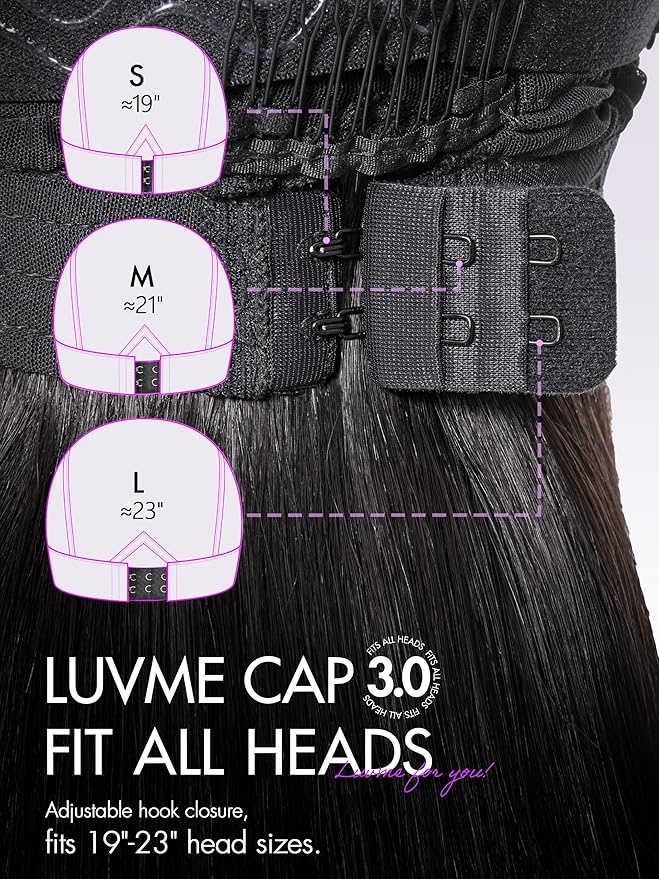 LUVME HAIR 7x6 HD Lace All-Day Comfort Wig PartingMax Lace Bob Wigs Lace Front Wigs Human Hair Pre Cut Plucked Lace Frontal Glueless 12 Inches Natural Black Color