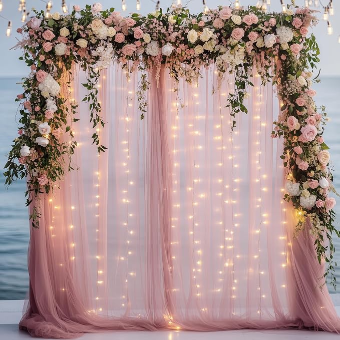 Fomcet Tulle Backdrop Curtains by Fomcet