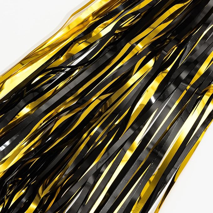 Black and Gold Party Streamers Decoration - Image 7
