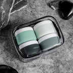 Travel Containers for Toiletries, Silicone Cream Jars BPA-Free, Leak-proof 3oz Travel Size Containers, Portable Size Silicone Jars with Lid for Cosmetic Face Hand Body Cream (4 Pack)