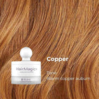 Rumi Cosmetiques HairMagic+ Root Touch Up Powder – Instant Gray Hair Coverage & Hairline Filler – Water-Resistant, Natural Finish, Nourishing Formula with Argan Oil & Vitamin E (Copper)