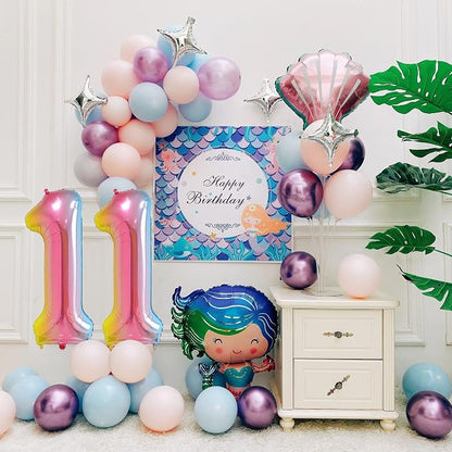 40 Inch Number Balloons 0-9 Rainbow Gradient Large Number 11 Balloons, Digital - Image 2