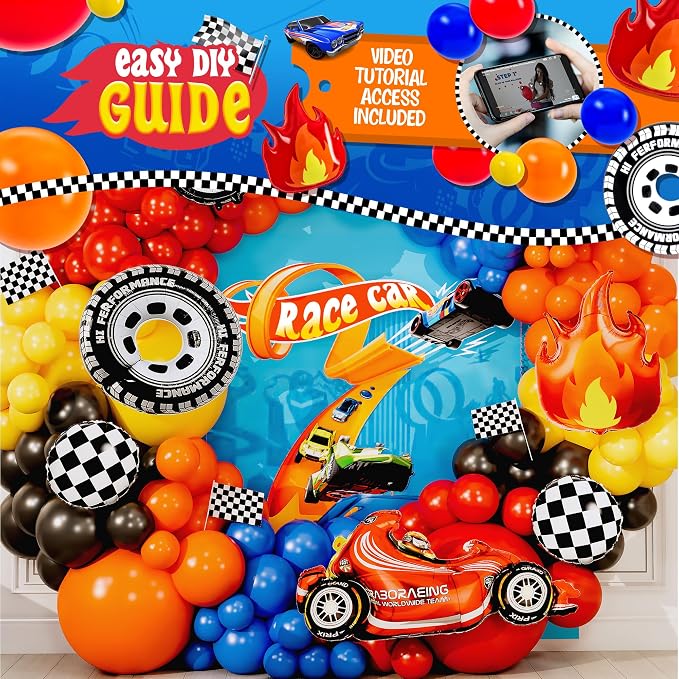 ALL-IN-1 Race Car Balloon Arch Kit - Image 6