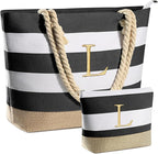 YOOLIFE Beach Bags for Women - Travel Canvas Beach Tote, Pool Waterproof Bag, Travel Essentials, Gifts for Women Birthday
