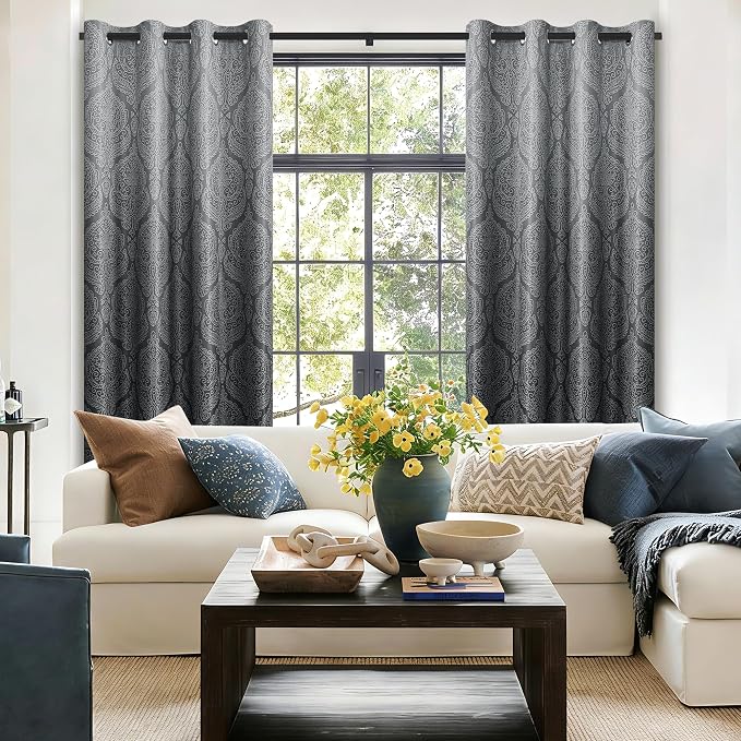 DWCN Black Blackout Curtains for Bedroom 84 Inch Long - Image 5