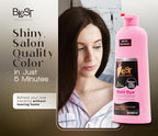 Hair Dye 2-in-1 Shampoo Color for Quick Gray Coverage – Semi Permanent Hair Color for Men and Women – 500ml (Dark Brown)