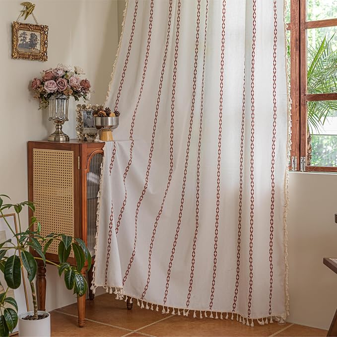 Sutuo Home Boho Curtains 63 Inch Length - Image 4