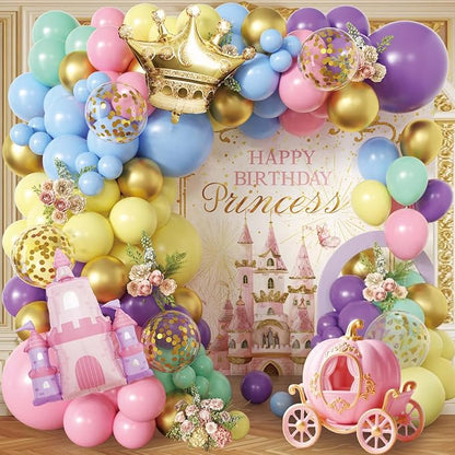 102pcs Princess Balloon Garland Arch Kit by Jenlion