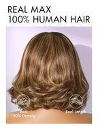 LUVME HAIR 5X5 Layer Cut Bob Wig 100% Human Hair 10 Inches Highlight Mix Brown Glueless Wigs Human Hair Pre Plucked Pre Cut Ready to Go Wig 200 Density
