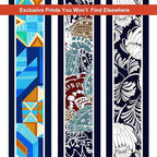 Skinny Scarf 3 Pack for Women – Bag Scarf, Silk Hair Scarves (Original Prints, Premium Twill, 3 Designs)