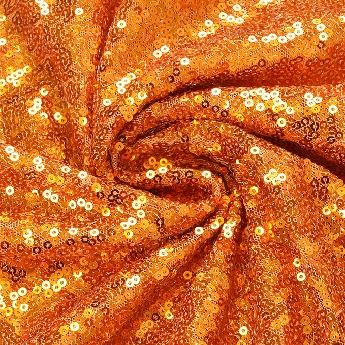 Eternal Beauty Orange 3mm Sequin Backdrop 6x8 Ft - Image 6