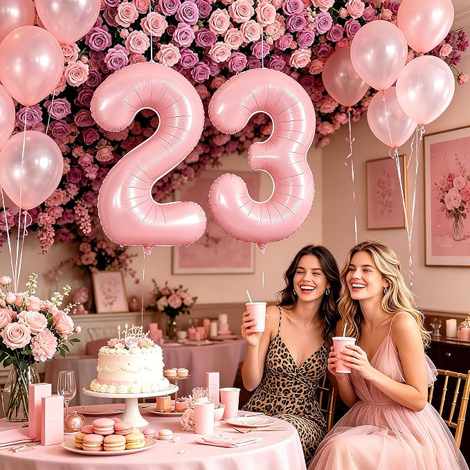 TONIFUL 40 Inch Pastel Pink Number 3 Balloons Large Foil 3rd Birthday Decor | - Image 8
