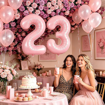 TONIFUL 40 Inch Pastel Pink Number 3 Balloons Large Foil 3rd Birthday Decor | - Image 8