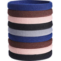 EBOOT 20 Pieces Large Stretchy Hair Ties Elastic Braids Bands Ponytail Holders Headband for Thick Heavy and Curly Hair School Home(Natural Color,5 cm in Diameter, 1 cm in Width)