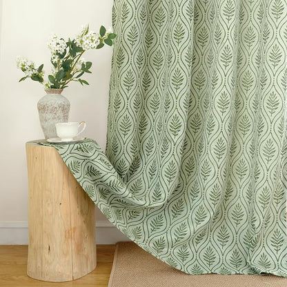 BGment Olive Green French Country Curtains 63 Inches Long - Image 6