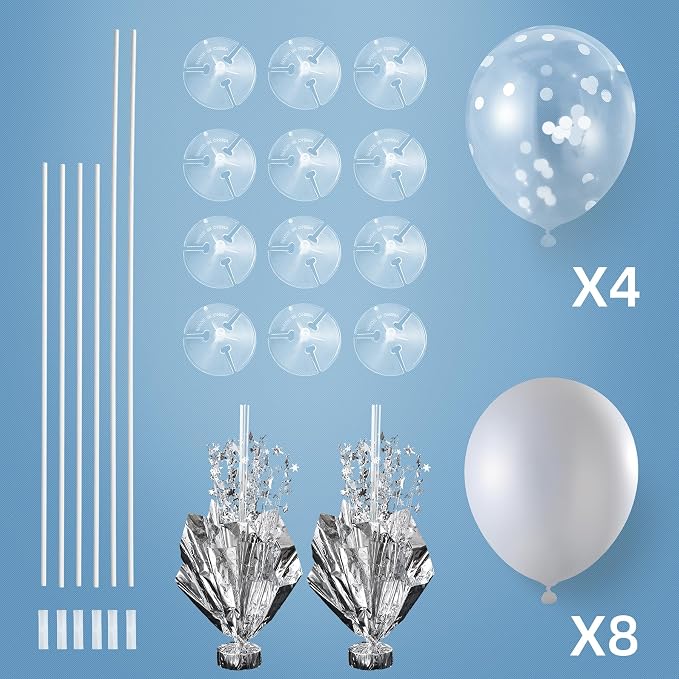 2 Set Silver Balloon Centerpieces - Image 7