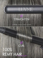 LUVME HAIR Salt & Pepper Layered Bob 100% Human Hair Wig Glueless Pre-Cut Lace Wig Gray Wigs For Women Short Grey Hair Glueless 10 Inches Bob Wigs Pre Plucked Pre Cut Pixie Cut
