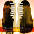 Mini Detangler Travel Hair Brush with Mirror, Makaron Hair Brushes for Women, Men and Kids, Unique 3D Flexible Design for All Hair Types, Styling Accessory, Travel Essentials for Women (POPULARYELLOW)