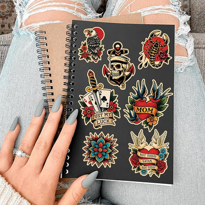 50 Pcs Vintage Graffiti Stickers Traditional Tattoo Vinyl Decal Retro Horror - Image 6