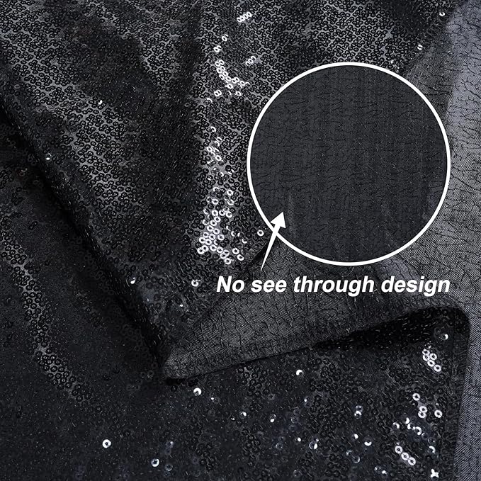 Black Sequin Backdrop Curtains - Image 4